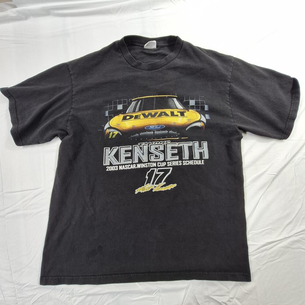 Vintage Matt Kenseth Shirt Mens Large Black NASCAR Racing Chase Graphic Tee